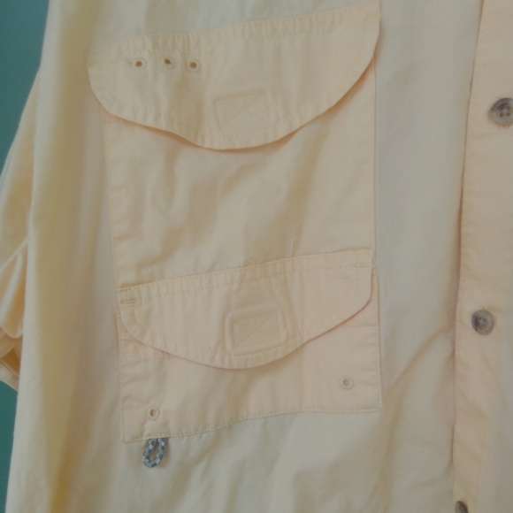 Men's Columbia Performance Fishing Gear Butter Yellow Vented Shirt Size XL PFG - Picture 4 of 8